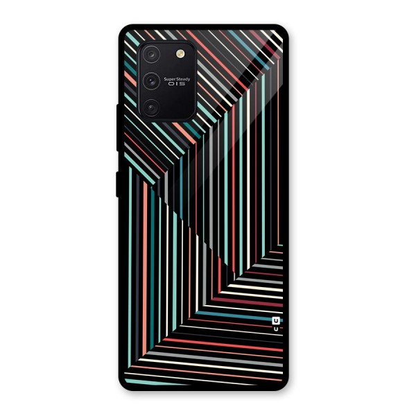 Angulars Stripes Glass Back Case for Galaxy S10 Lite