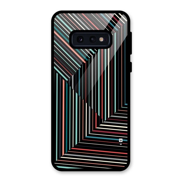 Angulars Stripes Glass Back Case for Galaxy S10e