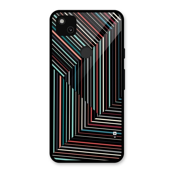 Angulars Stripes Glass Back Case for Google Pixel 4a