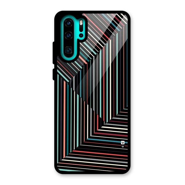 Angulars Stripes Glass Back Case for Huawei P30 Pro