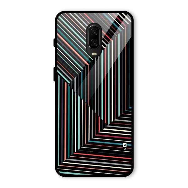 Angulars Stripes Glass Back Case for OnePlus 6T