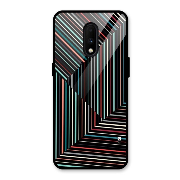 Angulars Stripes Glass Back Case for OnePlus 7