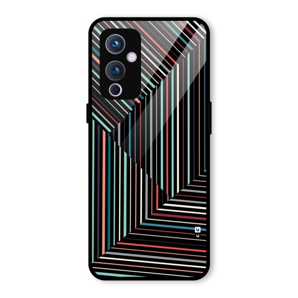 Angulars Stripes Glass Back Case for OnePlus 9