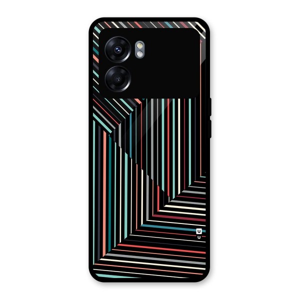 Angulars Stripes Glass Back Case for Oppo K10 5G