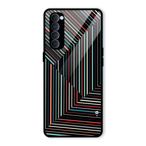 Angulars Stripes Glass Back Case for Oppo Reno4 Pro