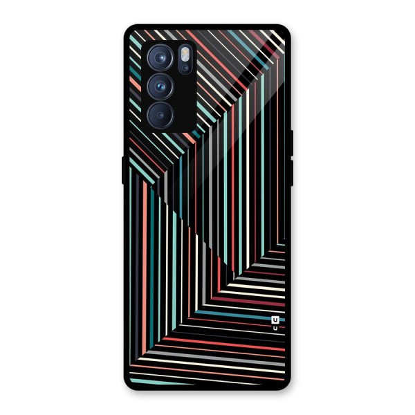 Angulars Stripes Glass Back Case for Oppo Reno6 Pro 5G