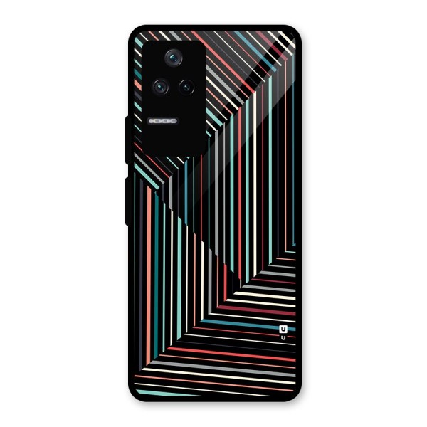 Angulars Stripes Glass Back Case for Poco F4 5G