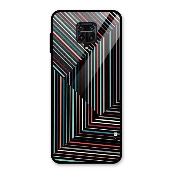 Angulars Stripes Glass Back Case for Poco M2 Pro