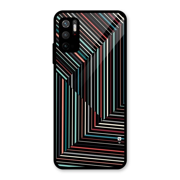 Angulars Stripes Glass Back Case for Poco M3 Pro 5G