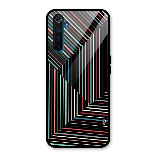 Angulars Stripes Glass Back Case for Realme 6 Pro