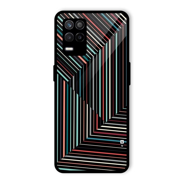 Angulars Stripes Glass Back Case for Realme 8 5G