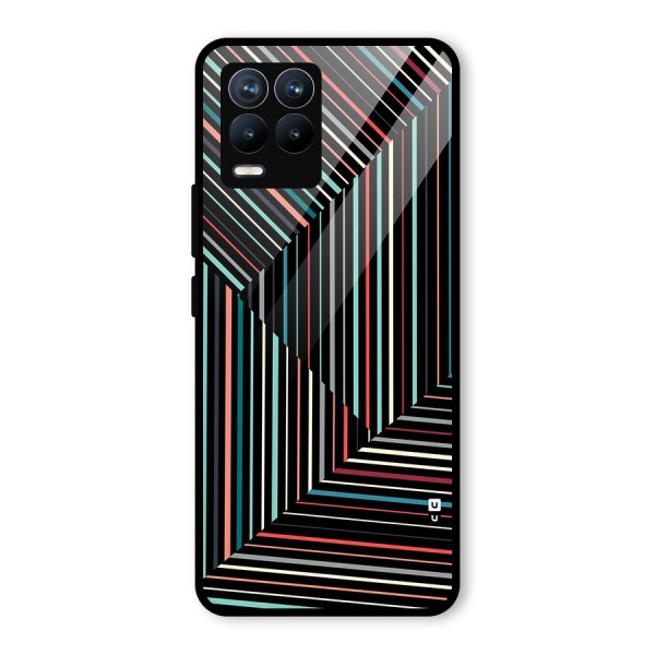 Angulars Stripes Glass Back Case for Realme 8 Pro