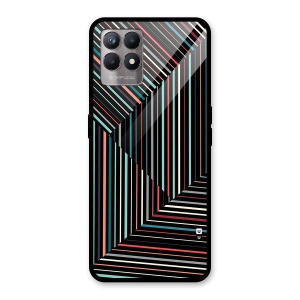 Angulars Stripes Glass Back Case for Realme 8i