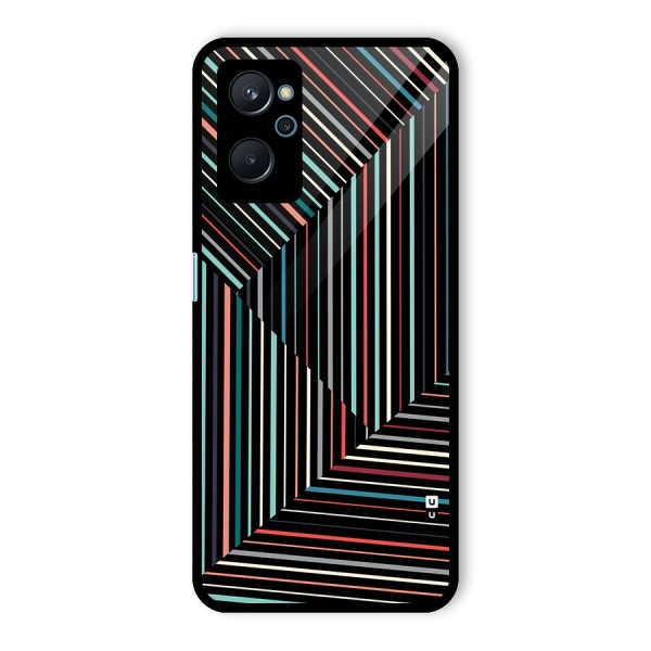 Angulars Stripes Glass Back Case for Realme 9i