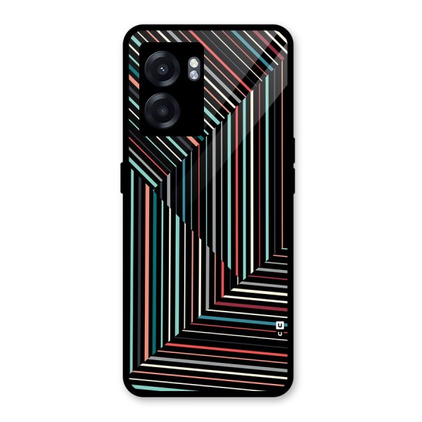 Angulars Stripes Glass Back Case for Realme Narzo 50 5G