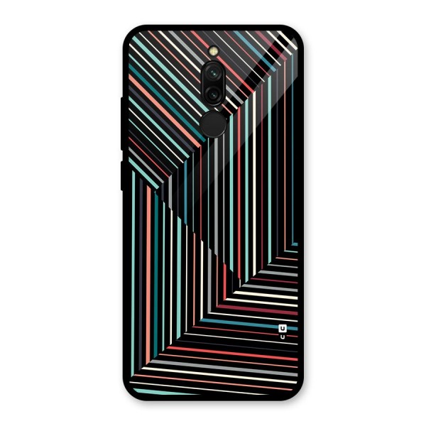 Angulars Stripes Glass Back Case for Redmi 8