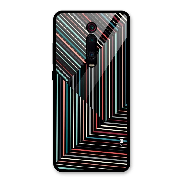 Angulars Stripes Glass Back Case for Redmi K20