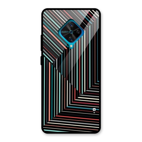 Angulars Stripes Glass Back Case for Vivo S1 Pro