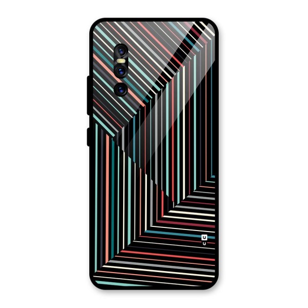 Angulars Stripes Glass Back Case for Vivo V15 Pro