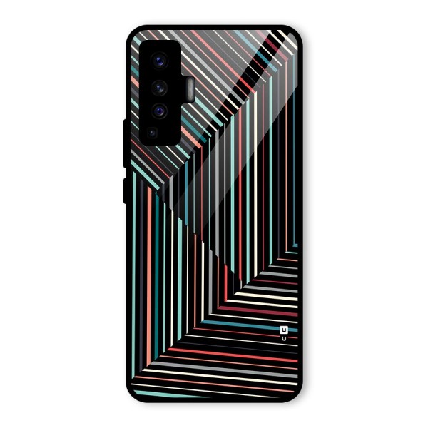 Angulars Stripes Glass Back Case for Vivo X50