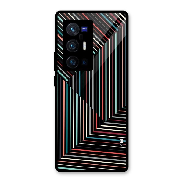 Angulars Stripes Glass Back Case for Vivo X70 Pro Plus