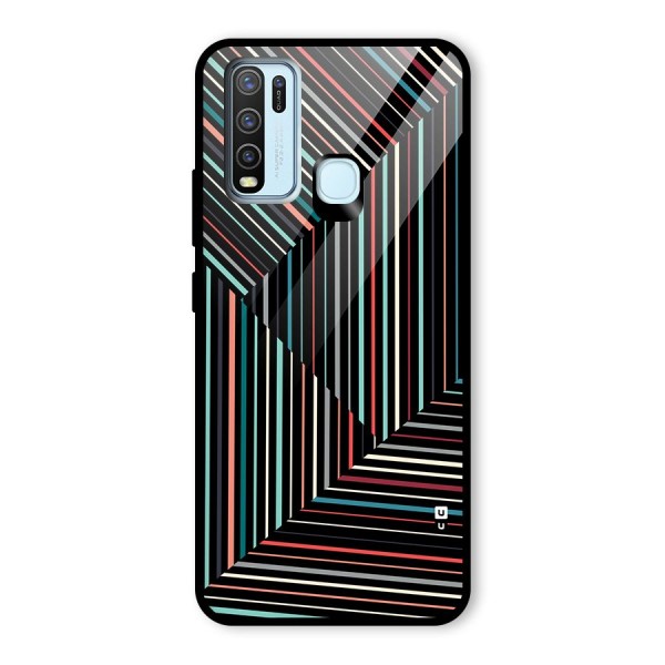 Angulars Stripes Glass Back Case for Vivo Y50