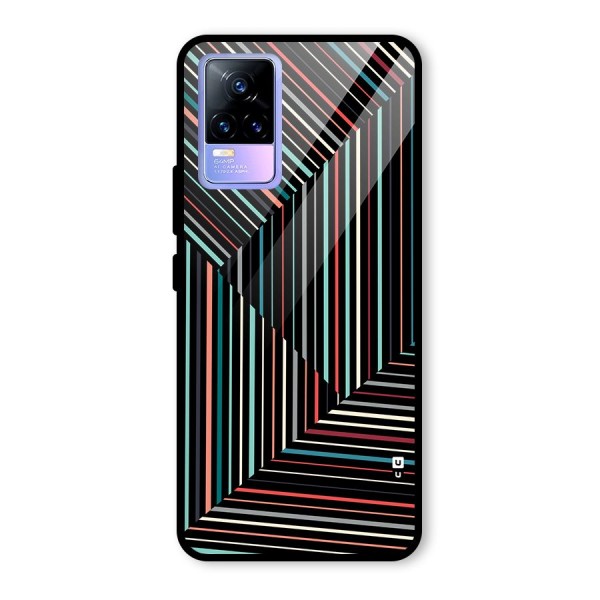 Angulars Stripes Glass Back Case for Vivo Y73