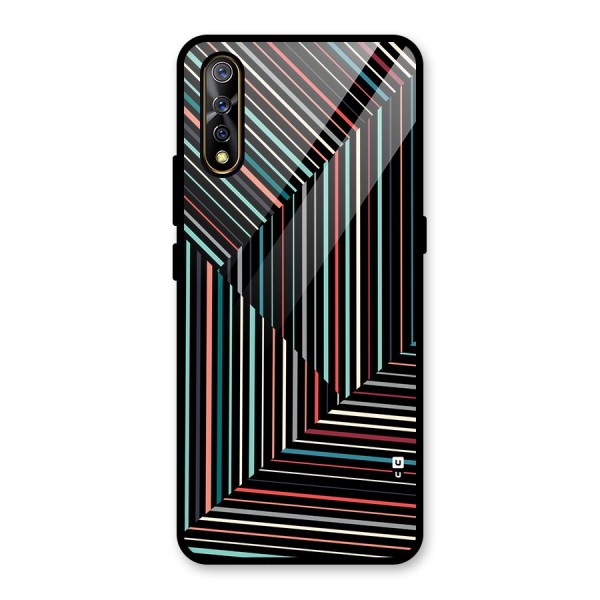 Angulars Stripes Glass Back Case for Vivo Z1x