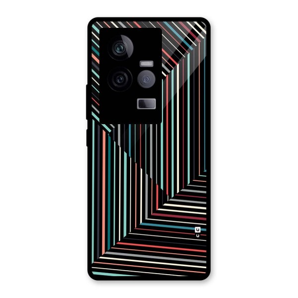 Angulars Stripes Glass Back Case for Vivo iQOO 11 5G