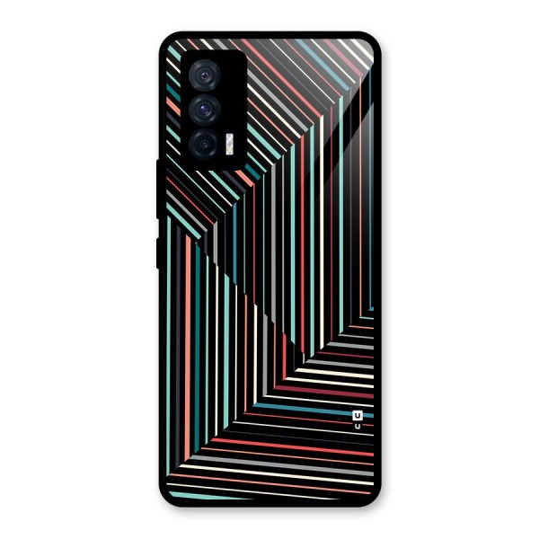 Angulars Stripes Glass Back Case for Vivo iQOO 7 5G