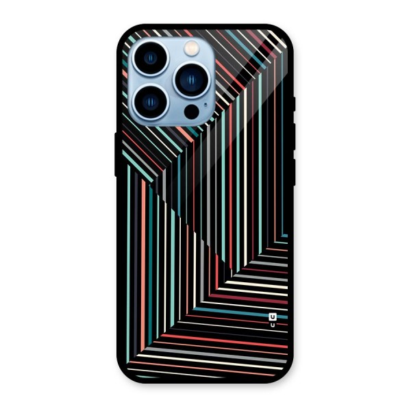 Angulars Stripes Glass Back Case for iPhone 13 Pro