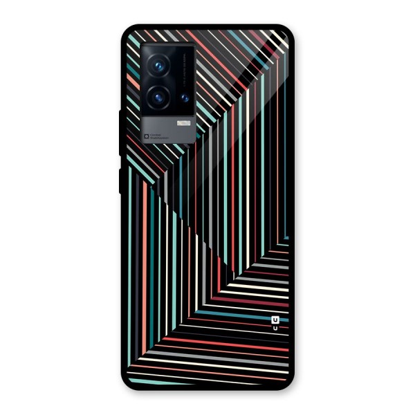 Angulars Stripes Glass Back Case for iQOO 9 5G