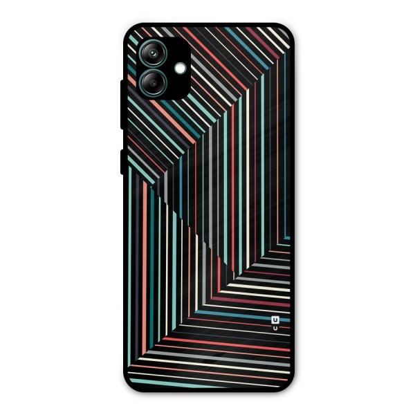 Angulars Stripes Metal Back Case for Galaxy A04