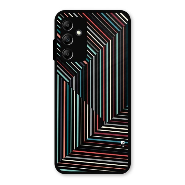 Angulars Stripes Metal Back Case for Galaxy A14 5G