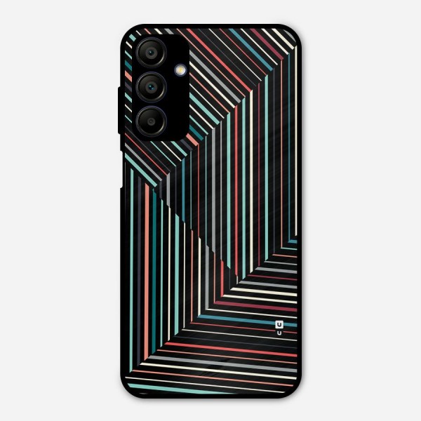 Angulars Stripes Metal Back Case for Galaxy A15 5G