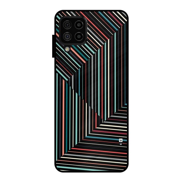 Angulars Stripes Metal Back Case for Galaxy A22 4G