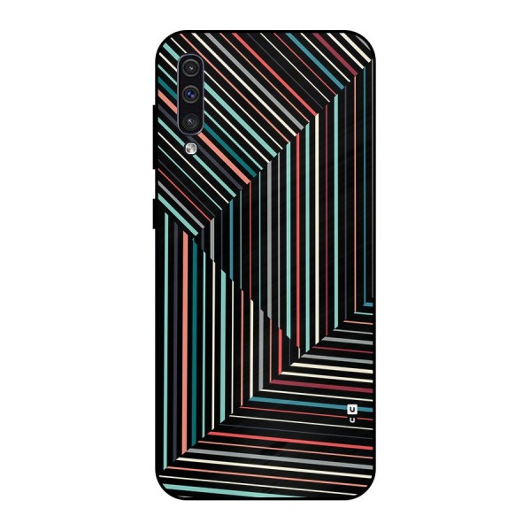 Angulars Stripes Metal Back Case for Galaxy A30s