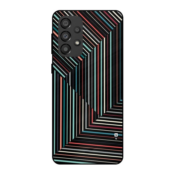 Angulars Stripes Metal Back Case for Galaxy A33 5G