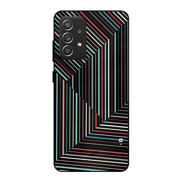 Angulars Stripes Metal Back Case for Galaxy A52