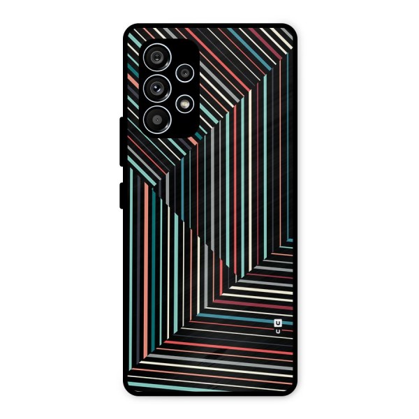 Angulars Stripes Metal Back Case for Galaxy A53 5G