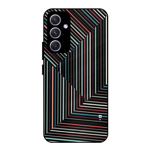 Angulars Stripes Metal Back Case for Galaxy A54