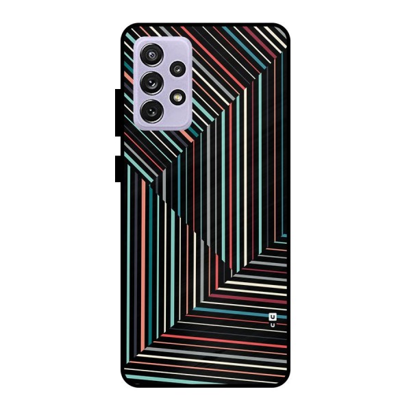 Angulars Stripes Metal Back Case for Galaxy A72