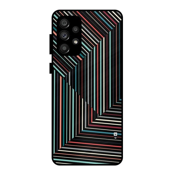 Angulars Stripes Metal Back Case for Galaxy A73 5G