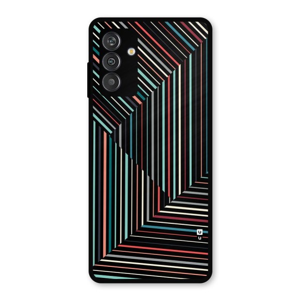 Angulars Stripes Metal Back Case for Galaxy F13