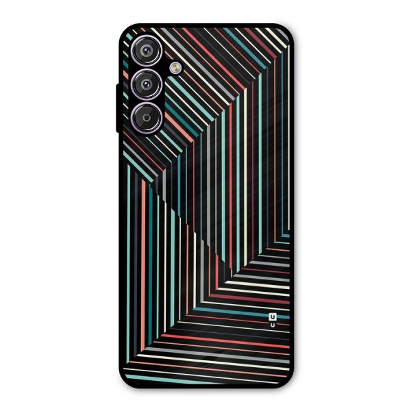 Angulars Stripes Metal Back Case for Galaxy F15