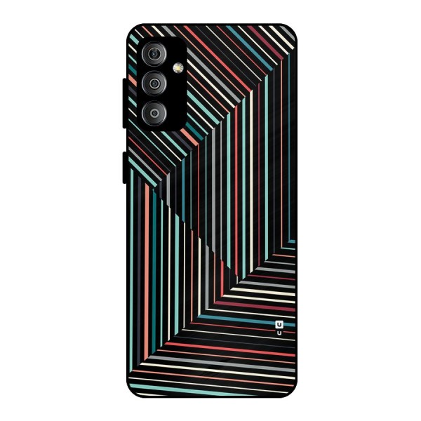 Angulars Stripes Metal Back Case for Galaxy F23