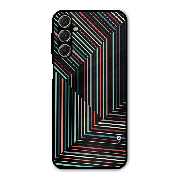 Angulars Stripes Metal Back Case for Galaxy F34