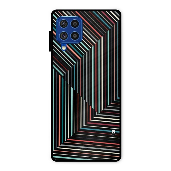 Angulars Stripes Metal Back Case for Galaxy F62