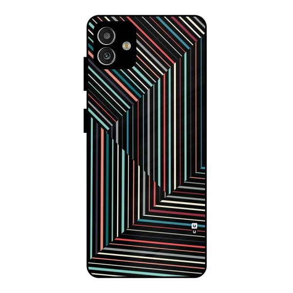 Angulars Stripes Metal Back Case for Galaxy M13 5G