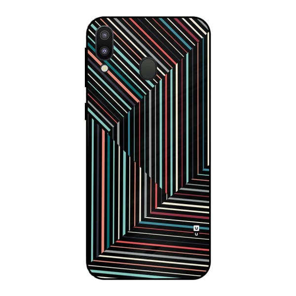 Angulars Stripes Metal Back Case for Galaxy M20